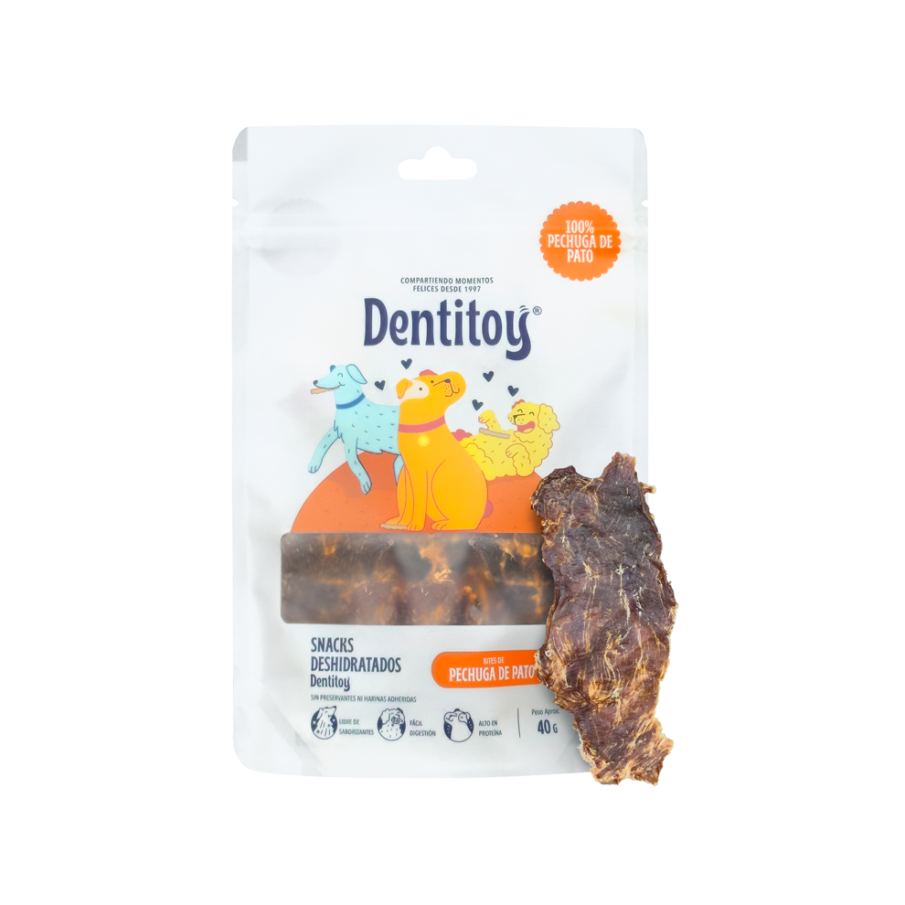 BITES DE PECHUGA DE PATO DENTITOY BOLSA 40G