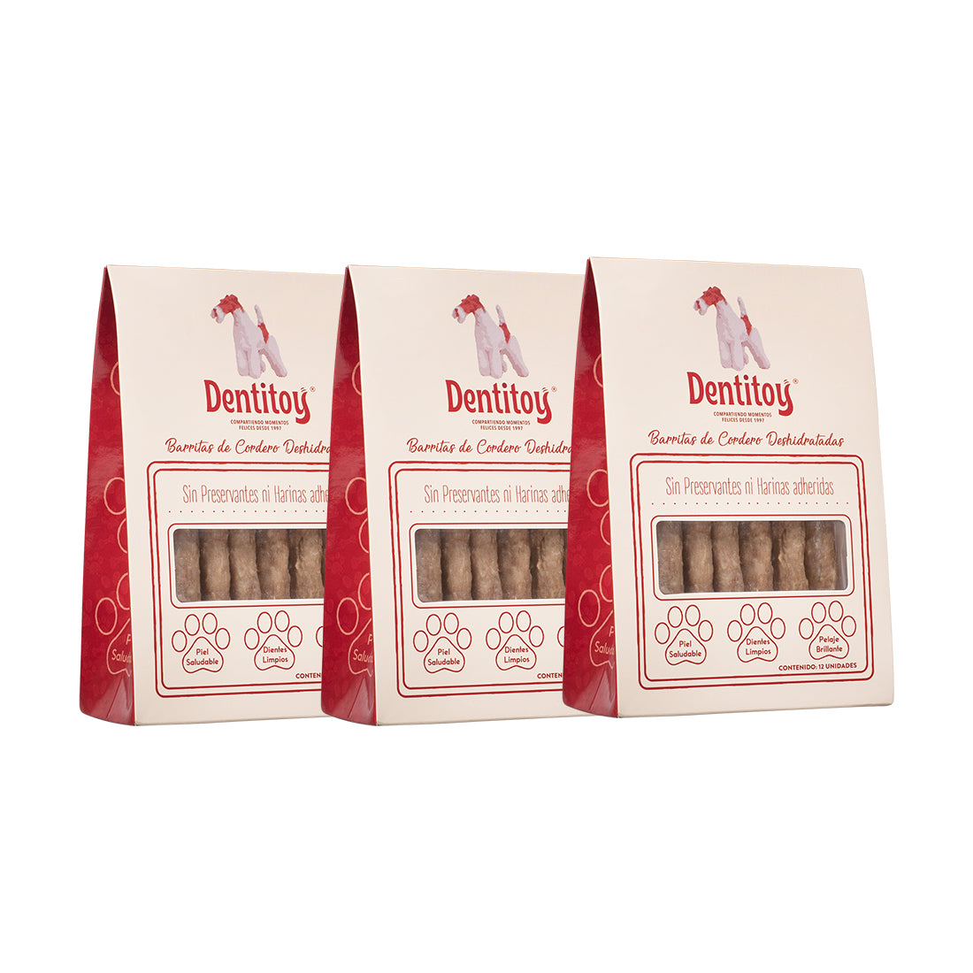 BARRITAS DE CORDERO DENTITOY CAJITA 12 UNID PACK X 3