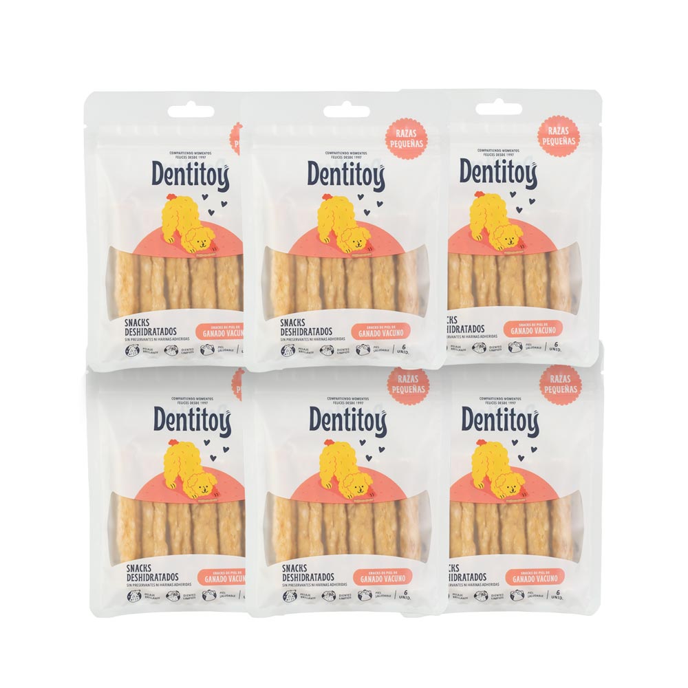 SNACKS DE VACUNO DENTITOY BABY BARRITA BOLSA 6 UNID PACK X 6