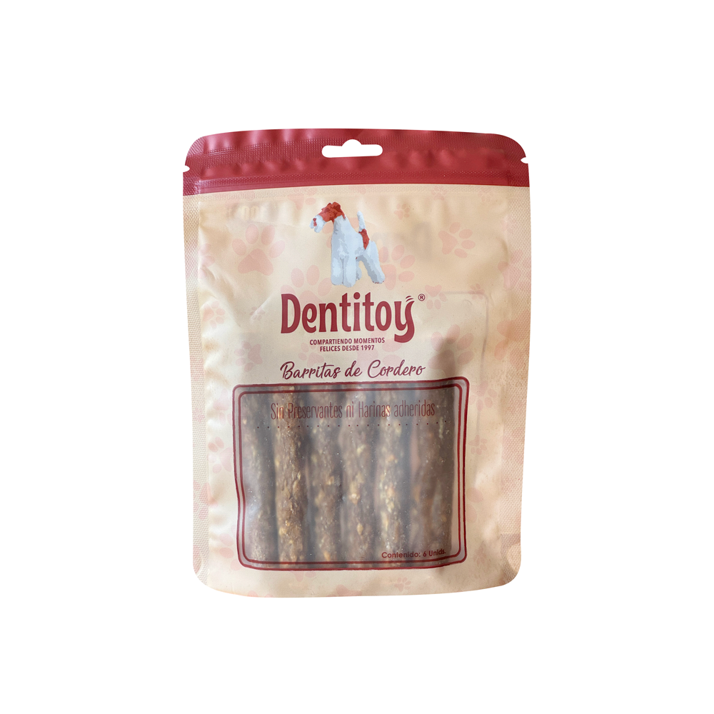 BARRITAS DE CORDERO DENTITOY BOLSA 6 UNID